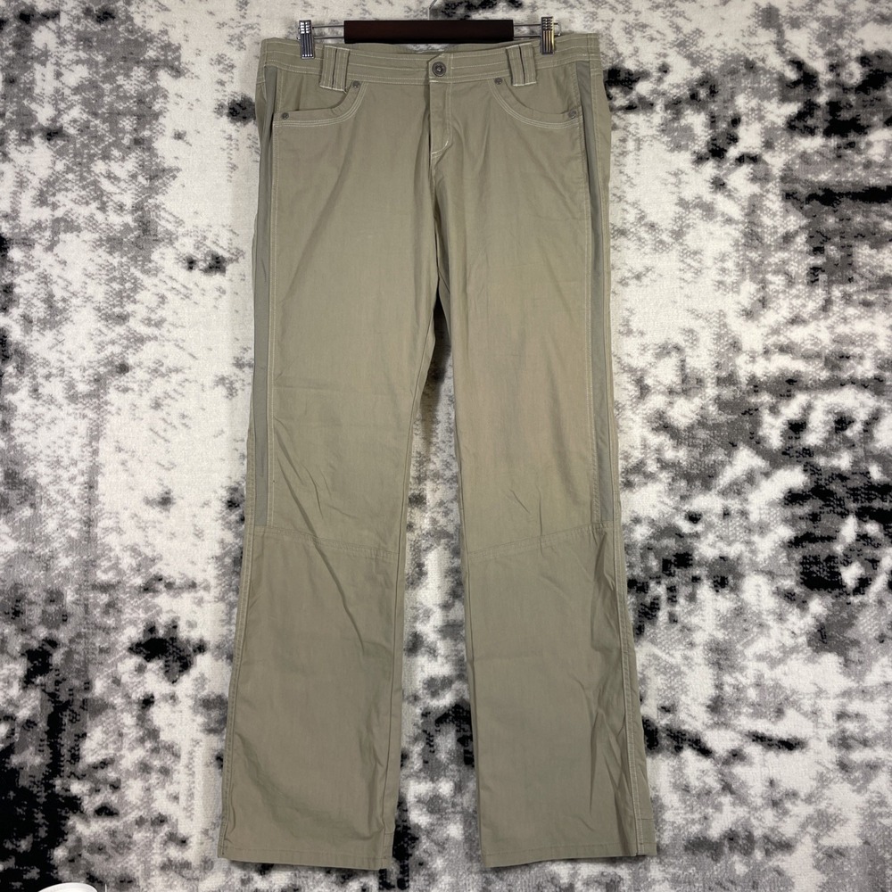 Kuhl Pants Womens Size 14 Reg Beige Outdoors Hiking Stretch Camping Snap